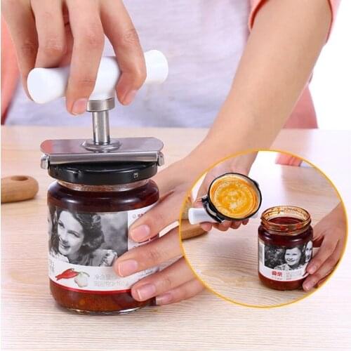 Stainless Steel Manual Can Opener Adjustable Spiral Seal Lid Remover Twist Off Screw Bottle Opener Kitchen Gadgets Metal