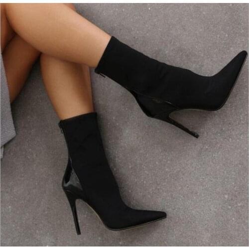 New winter fashion sexy high-heeled elegant boots shose cancise pumps Soft and comfortable spring autumn women boots shoes