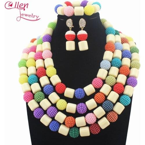 New Nigerian Wedding African White Coral Beads Jewelry Set African Costume Fuschia Pink Jewelry Sets Beads Free Shipping W13679