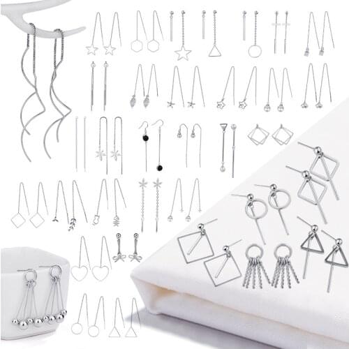 925 Sterling Silver Earrings Statement Geomotric Drop Earrings For Women Girls Dangle brincos pendientes Wholesale Modern Bijoux