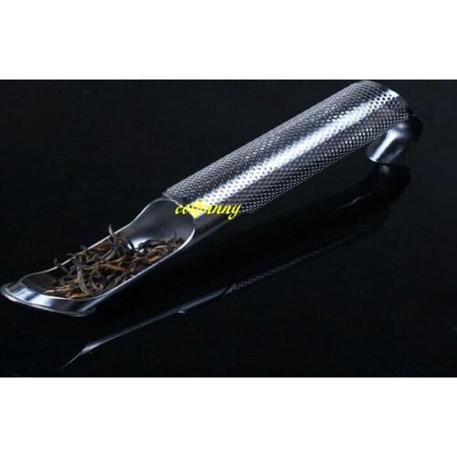 50pcs/lot Fast shipping Stainless Steel Coffee Tea Strainer Tea Infuser Pipe Design Touch Feel Good Tea filter Tool