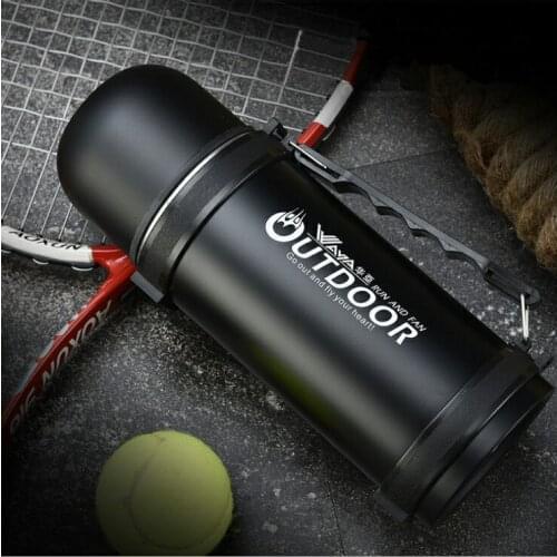 1000 Ml Large Capacity Vacuum Flasks Thermoses Stainless Steel Thermo Mug Bottle Outdoor Cup Travel Pot Wide Mouth Thermoses