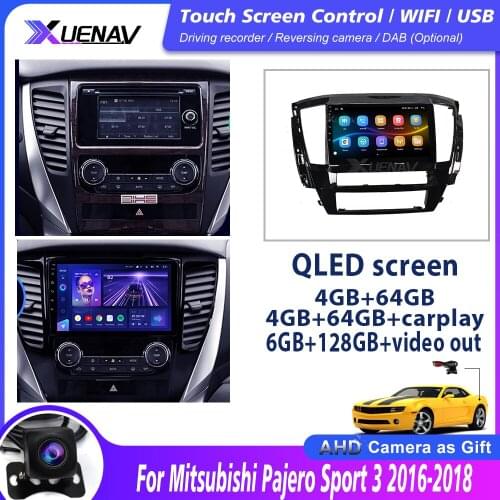 Tesla Style Autoradio For Mitsubishi Pajero Sport 3 2016-2018 Car Radio Multimedia Video Player GPS DVD Navigation for Pajero