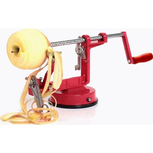 Three-in-one stainless steel hand crank fruit peeler with clip apple potato peeler slicer kitchen tool