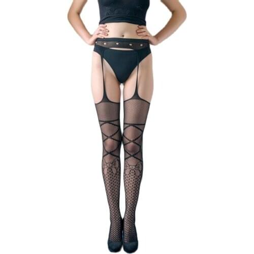 2018 Hot Sexy Stockings Womens Floral Lace Garter Belt Stockings Ladies Suspender Stockings Lingeries Garters Women Mesh Tights