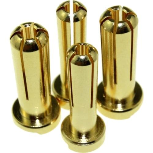 10pcs Amass 4/5mm Bullet Banana Plug Connector Male Female for RC Battery Part Gold Plated