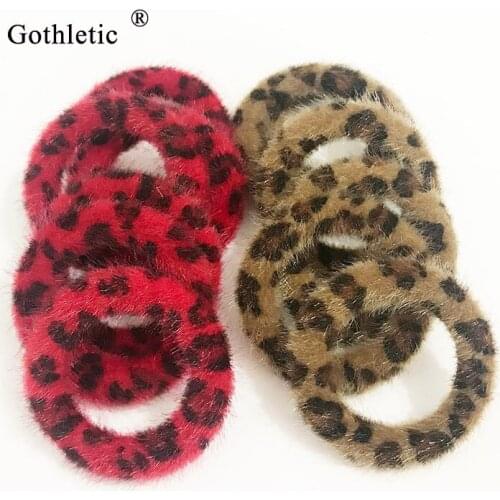 Gothletic 10pcs/lot 45mm Leopard Print Fluffy Round Circle Charm Pendant for Necklace Earrings DIY Jewelry Making Accessories