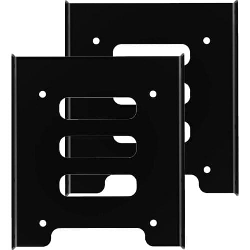 2 Packs 2.5 to 3.5 Inch SSD HDD Holder Metal Mounting Bracket (2x25Rack)
