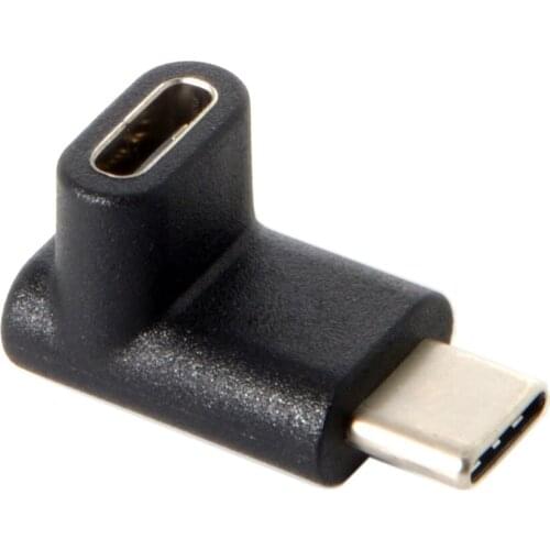 CYSM 90 Degree Down or Up Angled Reversible Type-C USB 3.1 Male to Female Extension Adapter for Phone& Laptop