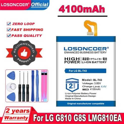 LOSONCOER Top Brand 100% New 3900mAh BL-T43 Battery For LG BL-T43 Mobile Phone Battery