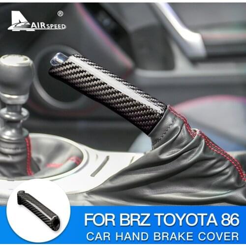 AIRSPEED for Subaru BRZ Toyota 86 Accessories Carbon Fiber Car Replace Handbrake Grip Car Hand Brake Cover Handle Interior Trim