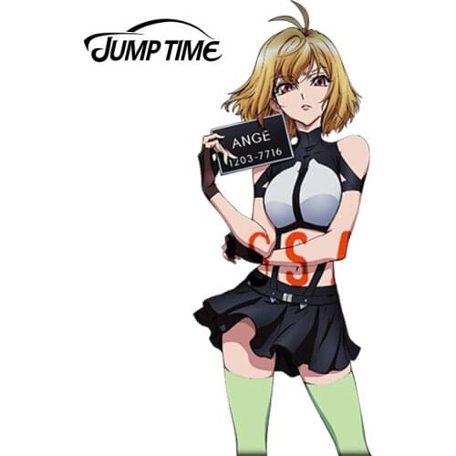 JumpTime 13cm x 5.2cm Car Styling Super Sexy Beauty Cartoon Cross Ange Anime JDM Window Decal 3D Car Sticker Accessories