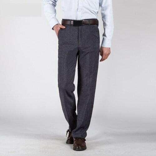 MRMT 2021 Brand Summer Casual Mens Trousers Thin Straight-barrel Elastic Loose Pants for Male Middle-aged High-waist Trouser