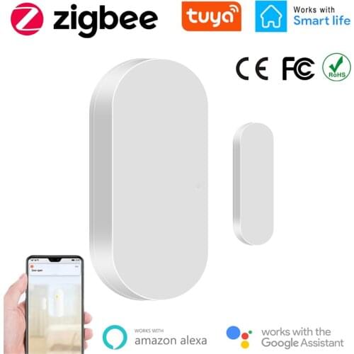 Zigbee Door Sensor Tuya Smart Home Security Detector App Remote Control Automatic Door Windows Alarm Support Alexa Google Home