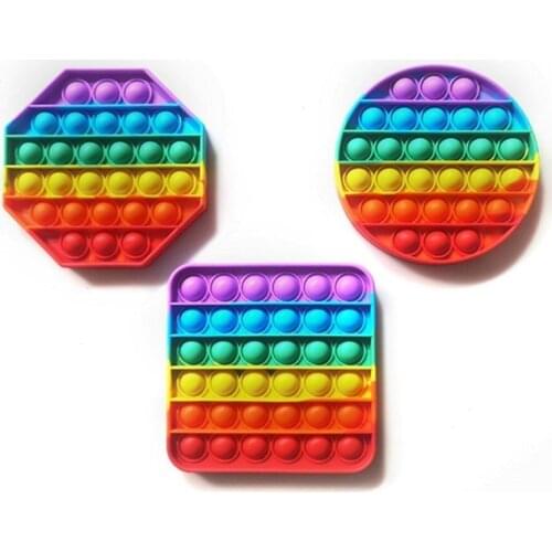 Rainbow rat killing pioneer childrens desktop fidget toys mathematical mental calculation concentration silicone pressure