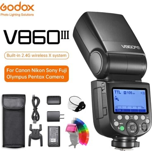 Godox V860III V860III-C 860III-N V860III-S GN60 TTL HSS Speedlite Camera Flash for Sony Nikon Canon Fuji Olympus Pentax camera