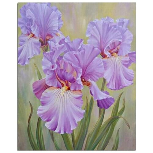 Home Decorative Needlework Iris Flower 5D DIY Embroidery Painting Square/round Drill Rhinestone Diamond Mosaic Sale Kit