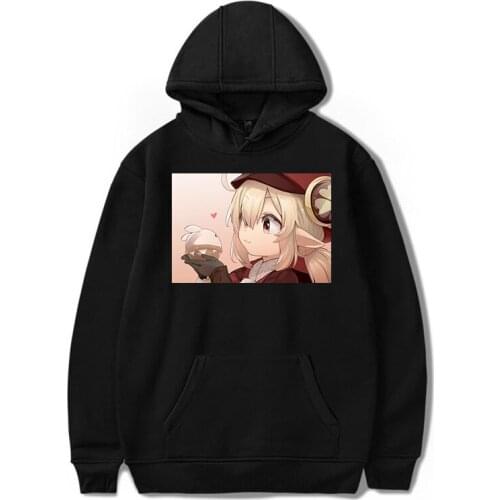Kawaii Hoodie Aesthetic Loose Hu Tao Cool Genshin Impact Printed Clothes Harajuku Casual Streetwear Women Clothing Sweatshirts