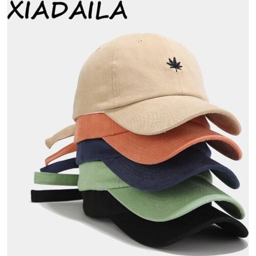 Hat women New leaves embroidery baseball cap Korean Japanese art small fresh peaked cap female student couple hat men snapback