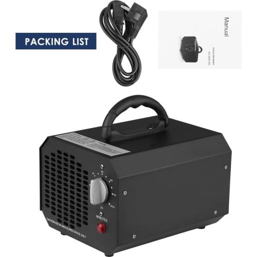 Commercial Ozone Generator with Timer Hold Function 5000mg/h Stainless Steel Ozonator Industrial Cleaning Machine Air Purifier