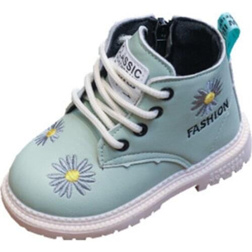 Flowers Daisy embroidery Children Casual Shoes Boy Kids Girls Sneakers Breathable Anti-Slip Boots Toddler Soft Soled Shoe 21-30