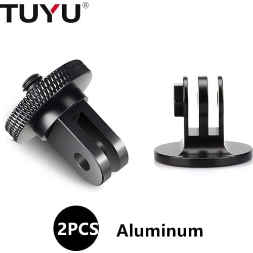 Aluminum Alloy 1/4 inch Mini Tripod Adapter Mount for GoPro Max Hero 9 8 7 6 5 Insta360 OneR One X2 Yi 4K Eken Go Pro Accessory