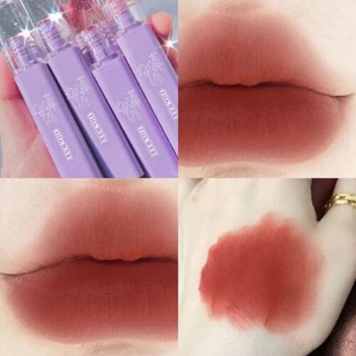 Teddy Bear Soft Mist Lip Glaze White Peach Cheese Whitening Daily Lip Mud Air Mist Feel Smooth And Color Cheap TSLM1