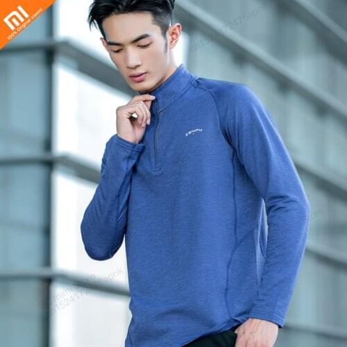Youpin mens graphene self-heating long-sleeved sports T-shirt stretch flower sand fitness clothes smart heat storage suit