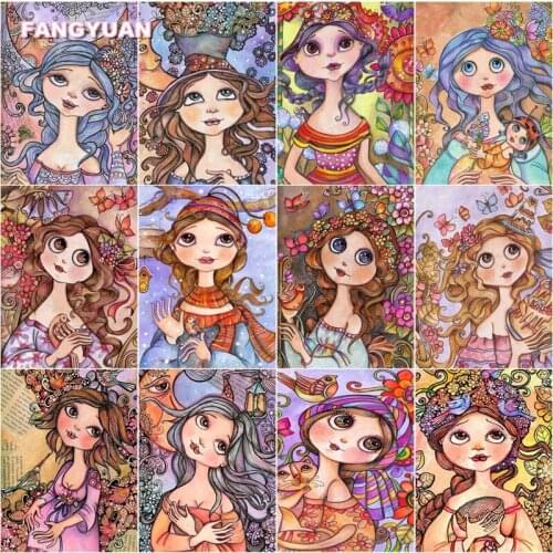 Diamond Painting Kit Big Eyes Little Girls Portrait Cross Stitch Kits Full Square Drill Diamond Embroidery Home Decor Handmade
