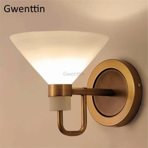 Nordic Wall Lamp Glass Wall Sconces Bedroom Lamp Living Room Light Fixtures LED Wall Lights for Home Decor Industrial Luminarias