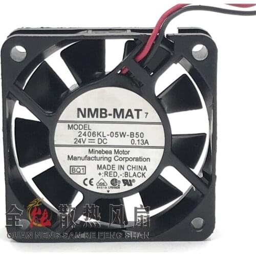 Original 6CM 6015 24V 0.13A Double ball frequency conversion fan 2406KL-05W-B50