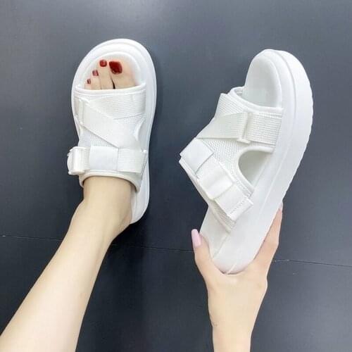 Platform Slippers Women Sandals Thick Sole Slides Open Toe Slippers Outdoor Beach Slides Summer Women Sandals 2021