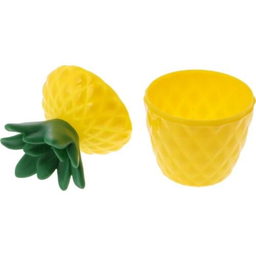 Plastic Fruit Coconut Pineapple Drink Cup Straw Hawaiian Luau Party Decor
