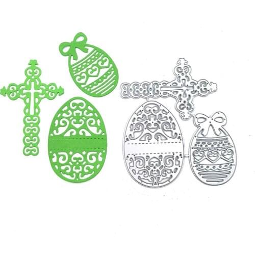 Julyarts Crucifix Easter Egg Srapbooking Carbon Steel Cutting Dies Decoration Scrapbook Album Paper Card Craft Embossing Die Cut