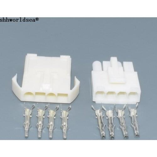 Shhworldsea EL-4P Small type Electronic Connector 4.5mm EL 4P Multipole Connectors Male Female Plug + terminals