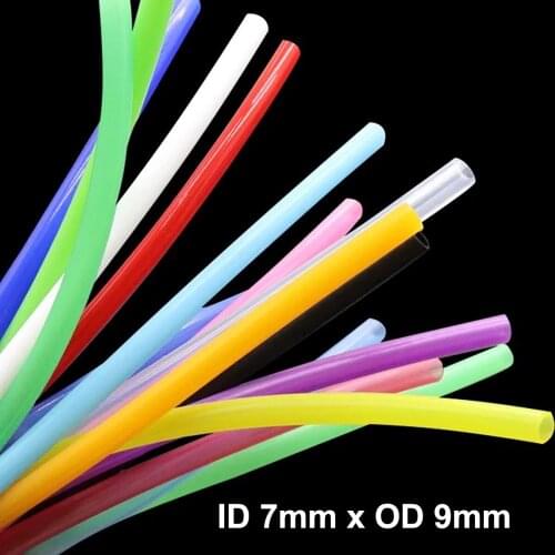 1M Colorful Food Grade Silicone Rubber Hose ID 7 x OD 9mm Flexible Transparent Silicone Rubber Tube Drink Pipe Water Connector