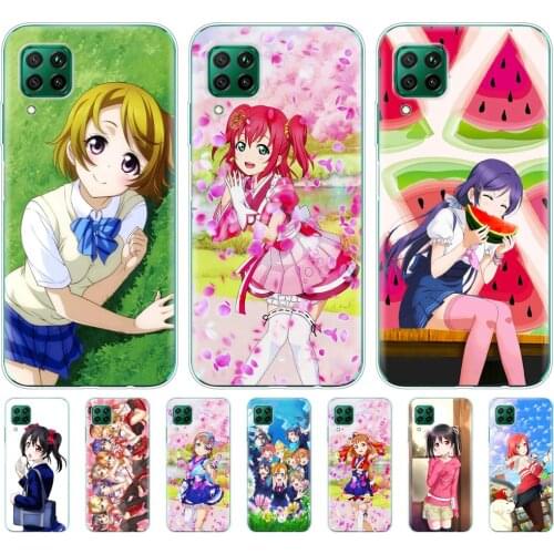 Silicon phone cover case for huawei p40 lite E p40 pro cover for huawei Y7P Y6S Y9S NOVA 5T Love live school idol diary