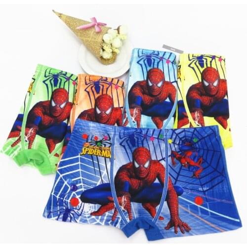 3Pcs/Lot Cartoon Spiderman Kids Panties Spiderman Boxer Briefs For Boys Underwear Boy Underpants Childrens Panties kids Short