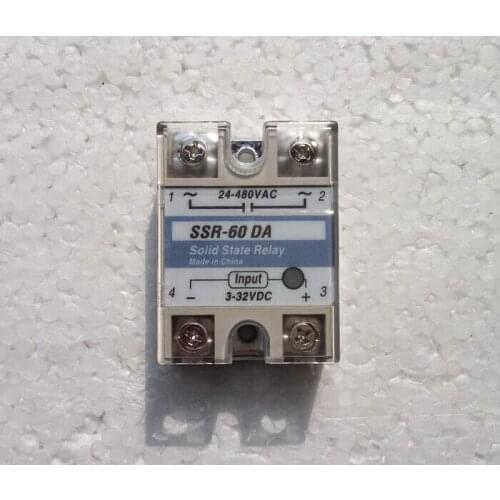 Solid state relay SSR-60 DA input 3-32VDC output 24-480VAC True enough current good quality nad nice package