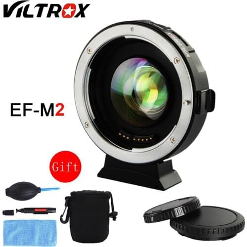 Viltrox EF-M2II for Canon EF lens to M43 Camera GH4 GH5 GF6 GF1 AF Auto-focus EXIF 0.71X Reduce Speed Booster Lens Adapter Turbo