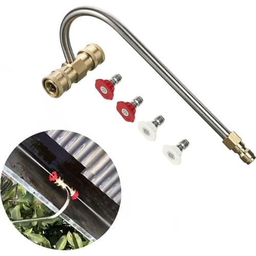 High Pressure Washer Extension Gutter Cleaner Attachment Accessory 1/4 Quick Connect Washer Gutter Rod For Lance Wand