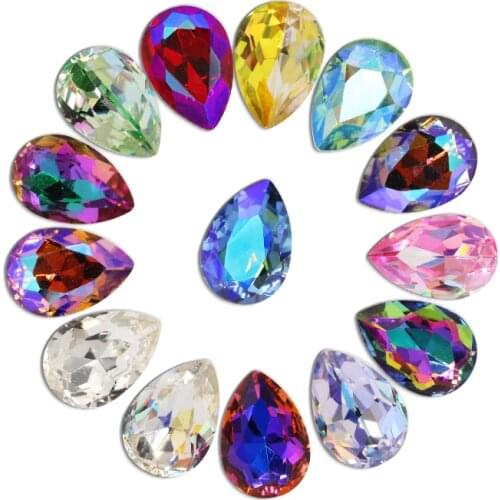 XiChuan Fancy K9 Drop Pointback Nail Art Rhinestones Glue On Rhinestone Glass Crystal For DIY Nail Accessories Jewelry Making