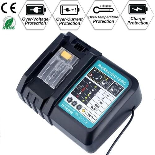 DC18RCt Li-ion Battery Charger 3A Charging Current for Makita 14.4V 18V BL1830 Bl1430 DC18RC DC18RA Power tool Charge