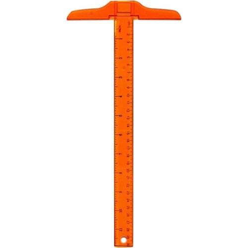 2PCS 30cm T-Square Double Side Scale T Shape Ruler Plastic Measuring Tool for Drafting and General Layout Work - inch/cm