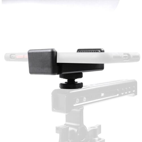 Feichao 1/4" Flash Hot Shoe Camera Tripod Mount Adapter + Smartphone Clamp Phone Clip Holder 57-85mm Adjust for Nikon/Canon/Sony