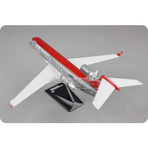 American Northwest Airlines NWA Jet Airlink CRJ-200 1: 100 Plastic Assembled Aircraft Model 28cm for Collective plane model