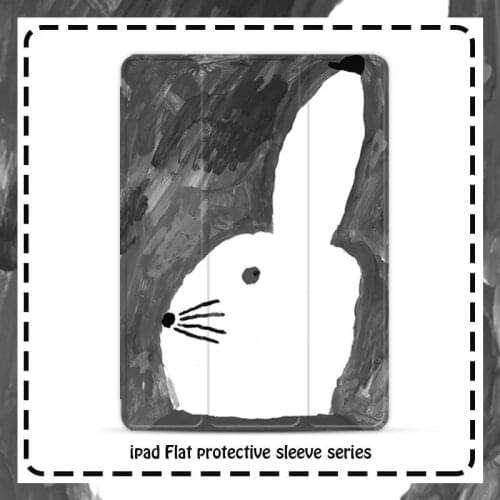 Rabbit Case for iPad Air 4 2020 10.5 Air 3 Cover 10.2 7th 2021 Pro 11 Case 2018 Air 2 9.7 Mini 5 Funda Grey Shell for Ipad 9.7
