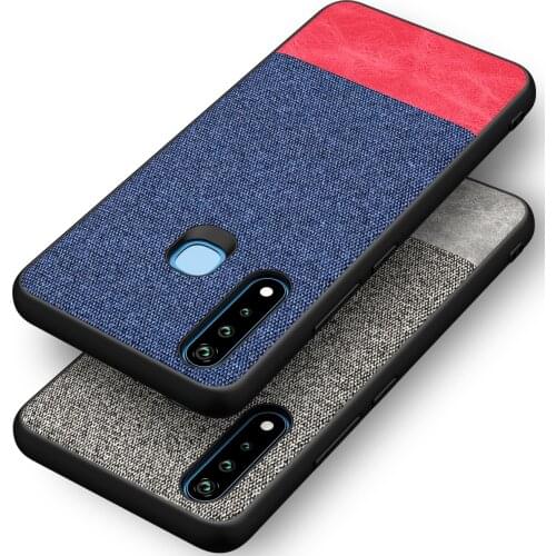 For VIVO Z5X Case Soft TPU edge+Hard Cloth texture Skin protective Back Cover Case for vivo z5x full cover phone shell