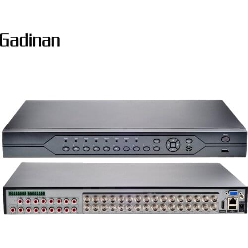 GADINAN AHD-NH 1080N 32CH AHD DVR 5 in 1 Hybrid DVR PTZ RS485 and RS 232 Cloud Support 3G Wifi CMS ONVIF 2HDD Port Max 6TB/Per