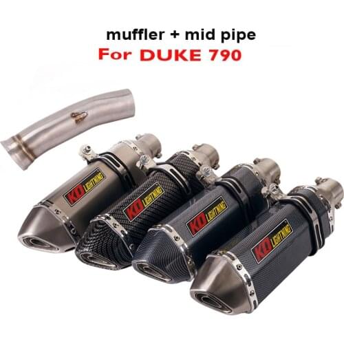 Slip on Exhaust Pipe Escape Muffler Silencer DB Killer Middle Mid Link Tube for KTM DUKE 790 Exhaust System